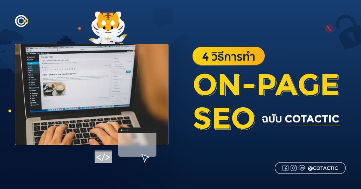 4 วิธีการทำ On-Page SEO ฉบับ Cotactic